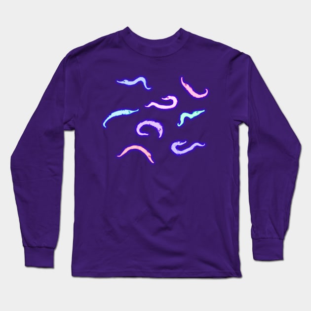 Neon Worms Long Sleeve T-Shirt by sophielabelle